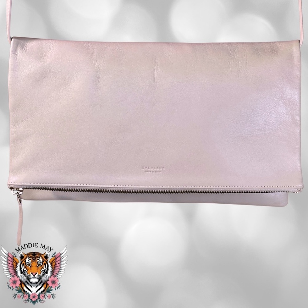 🌟Everlane: Leather Foldover Crossbody (Blush Pink)🌟